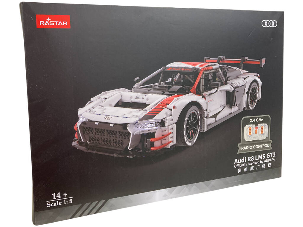 Audi R8 LMS GT3 White 1:8 Radio Control 1:8 à construire avec 3322 pièces