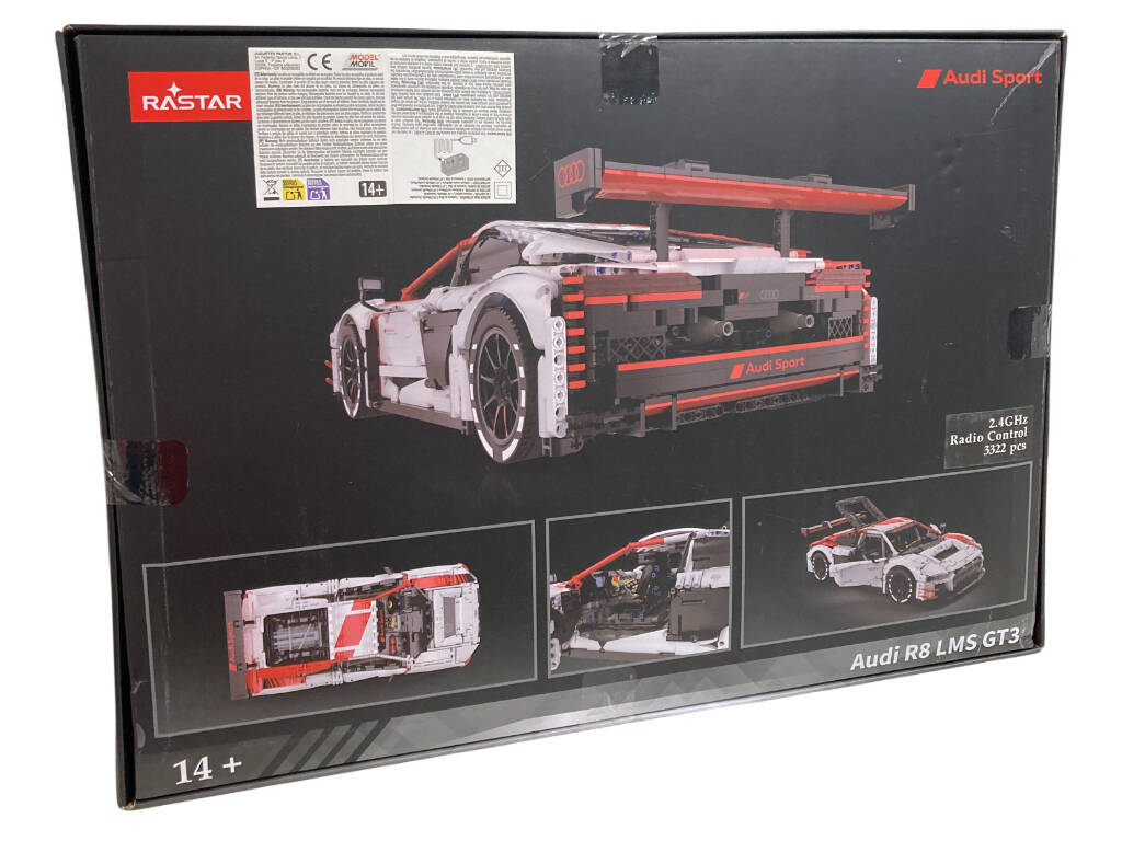 Audi R8 LMS GT3 White 1:8 Radio Control 1:8 à construire avec 3322 pièces