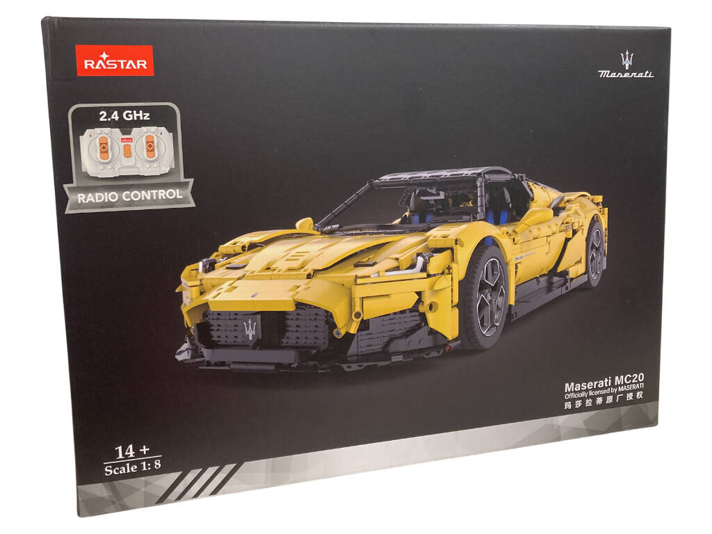 Maserati MC20 Yellow 1:8 Radio Control 1:8 à construire avec 3466 pièces