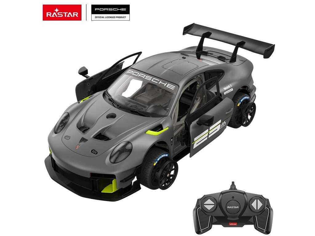 Porsche 911 GT2 RS Clubsport 25 Black Radio Control 1:18 Kit de construction de 68 pièces à assembler