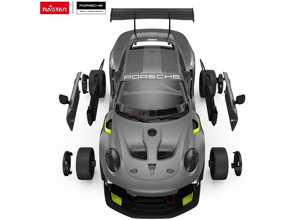 Porsche 911 GT2 RS Clubsport 25 Black Radio Control 1:18 Kit de construction de 68 pièces à assembler