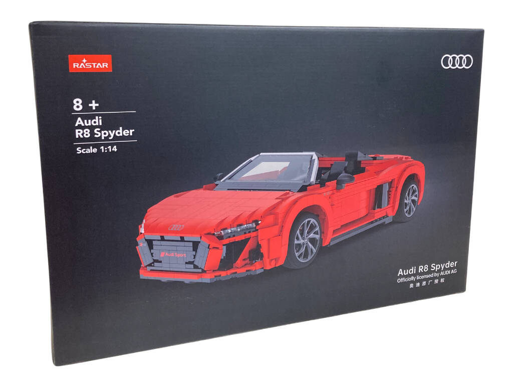 Audi R8 Spyder Rossa 1:14 Costruibile da 1440 Pezzi