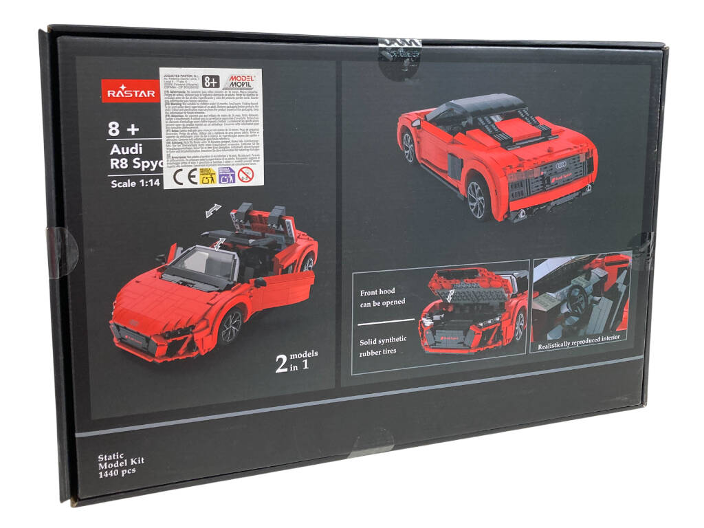 Audi R8 Spyder Rossa 1:14 Costruibile da 1440 Pezzi