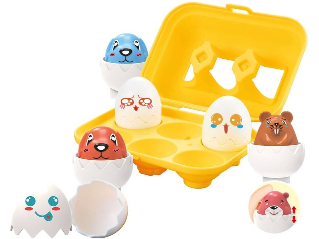 Set di 6 uova divertenti con suono