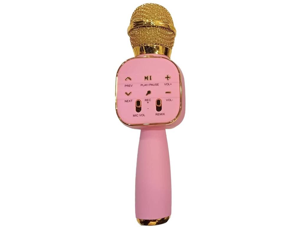 Microfono Karaoke rosa con connessione Bluetooth