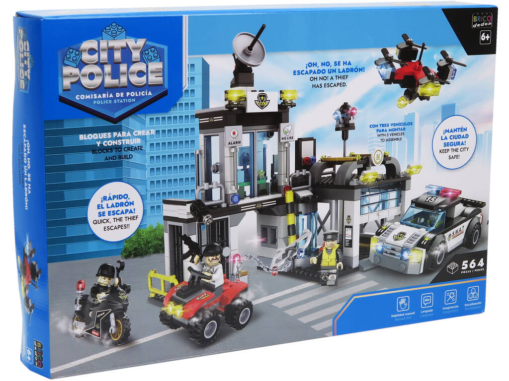 Set di blocchi da costruzione della stazione di polizia di City Policie
