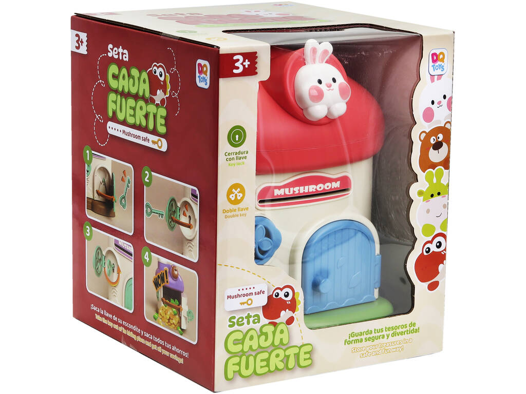 Cassaforte coniglio Casa Fungo Rossa con due chiavi