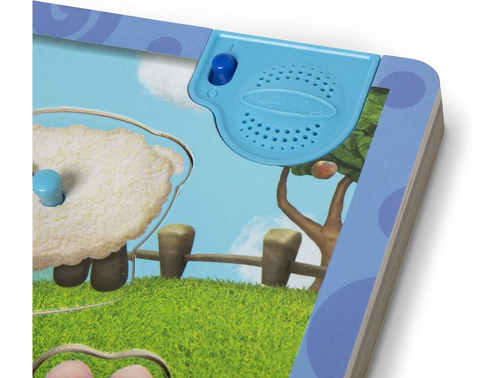 Puzzle sonore en bois Blue Tracks avec 6 pièces