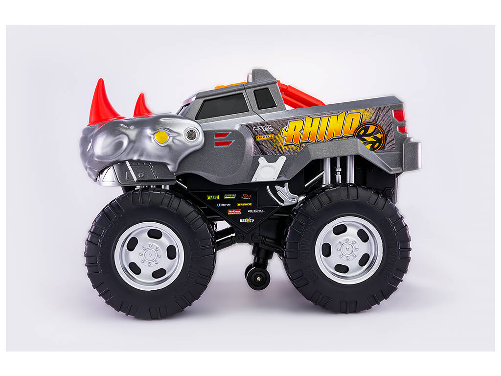 Road Rippers Auto Wheelie Monsters Rhino Grigio con luci e suoni
