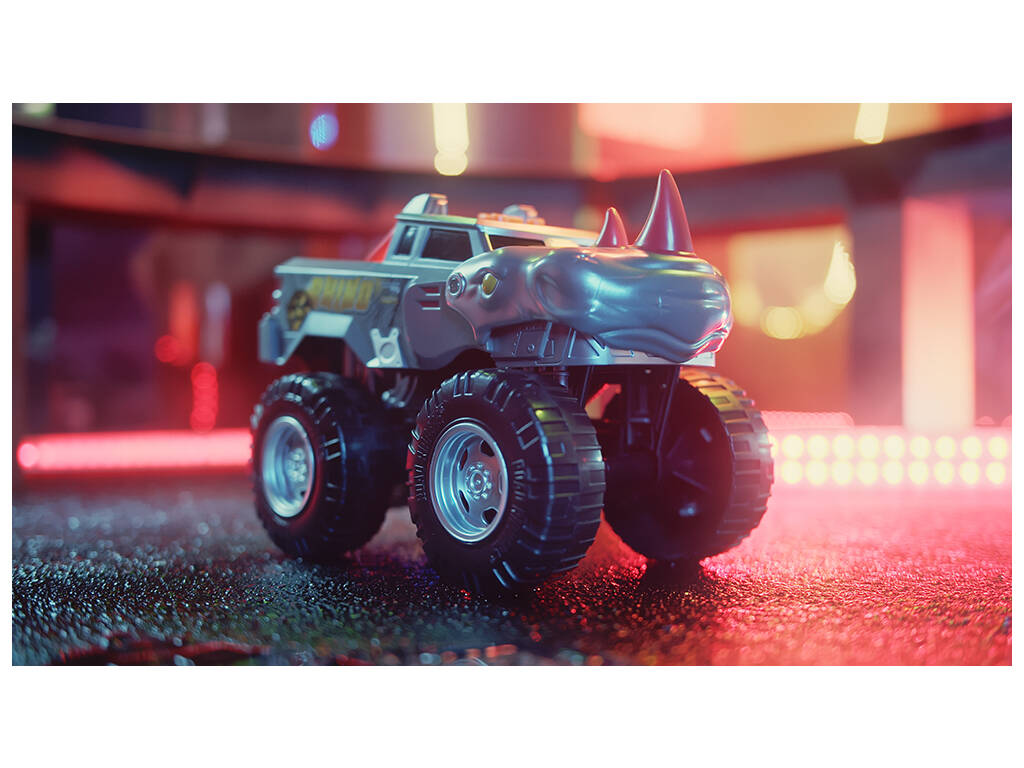 Road Rippers Auto Wheelie Monsters Rhino Grigio con luci e suoni