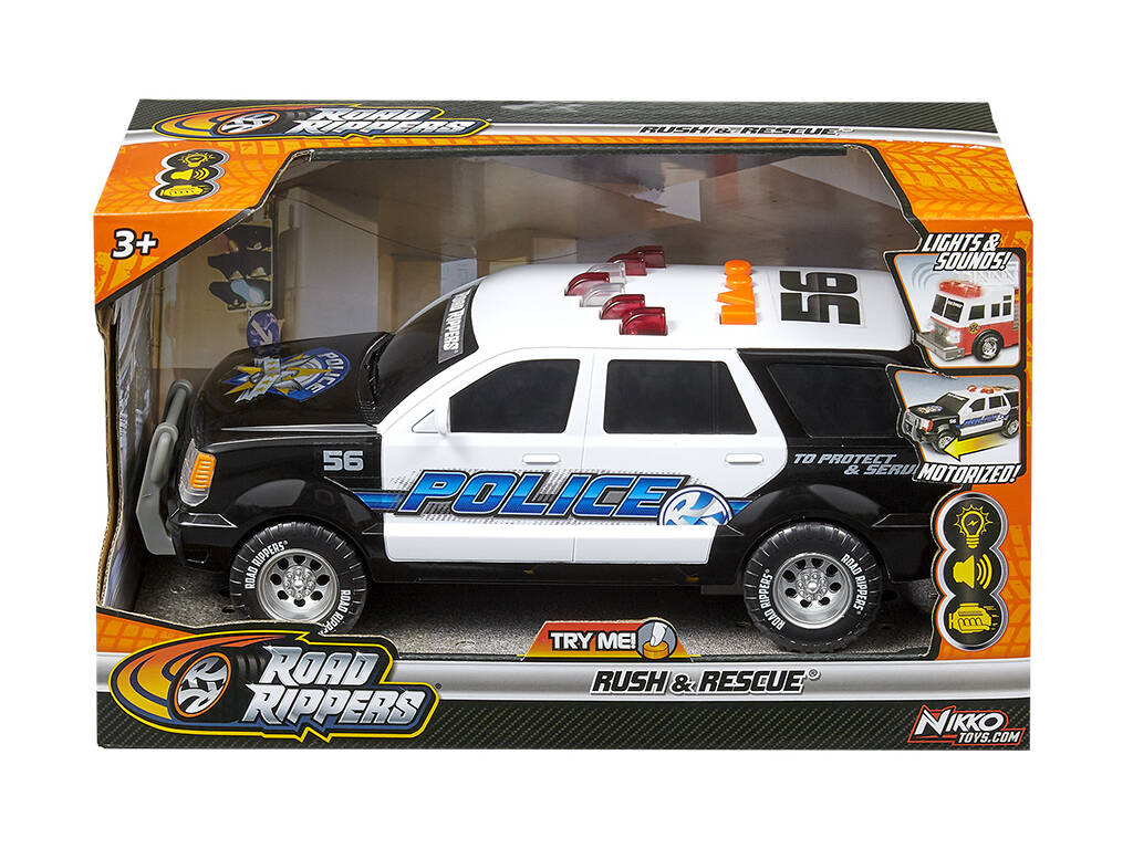 Road Rippers Rush & Rescue Police Car avec son et lumière