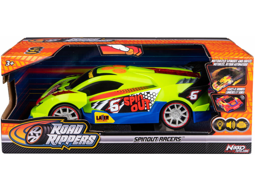 Road Rippers Green Spinout Racers Car avec son et lumière