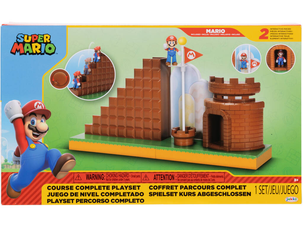 Super Mario Gioco di livello completo con figura e pezzi interattivi