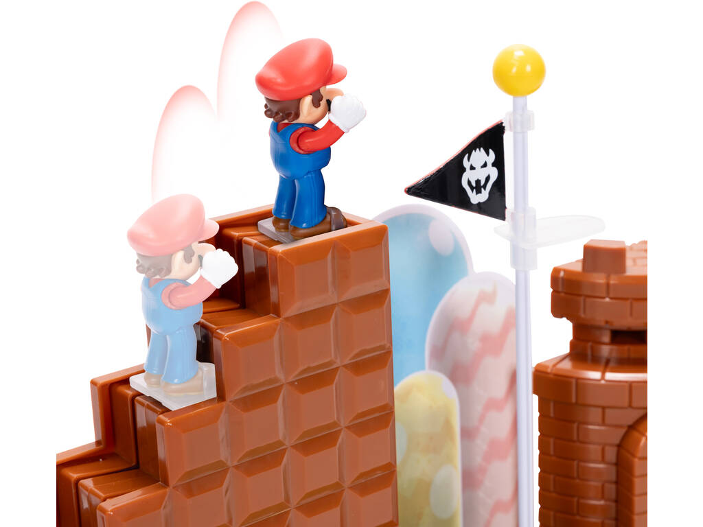 Super Mario Gioco di livello completo con figura e pezzi interattivi