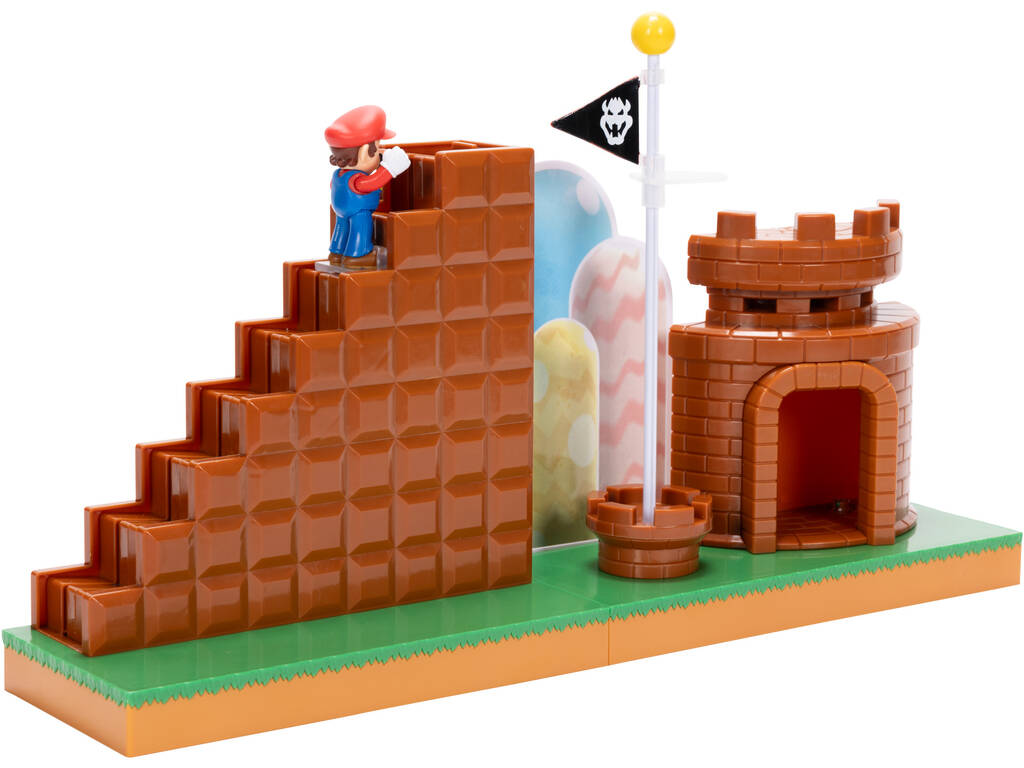 Super Mario Gioco di livello completo con figura e pezzi interattivi