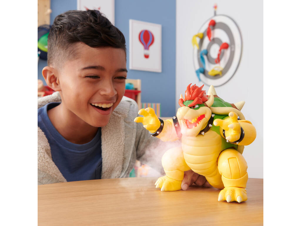 Super Mario Bros The Movie Figura Premium Bowser Effetto Fuoco