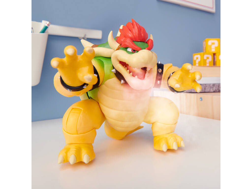 Super Mario Bros The Movie Figura Premium Bowser Effetto Fuoco