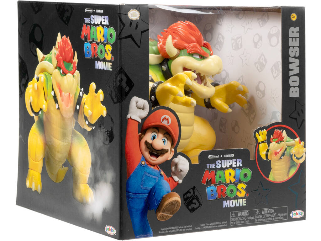 Super Mario Bros The Movie Figura Premium Bowser Effetto Fuoco