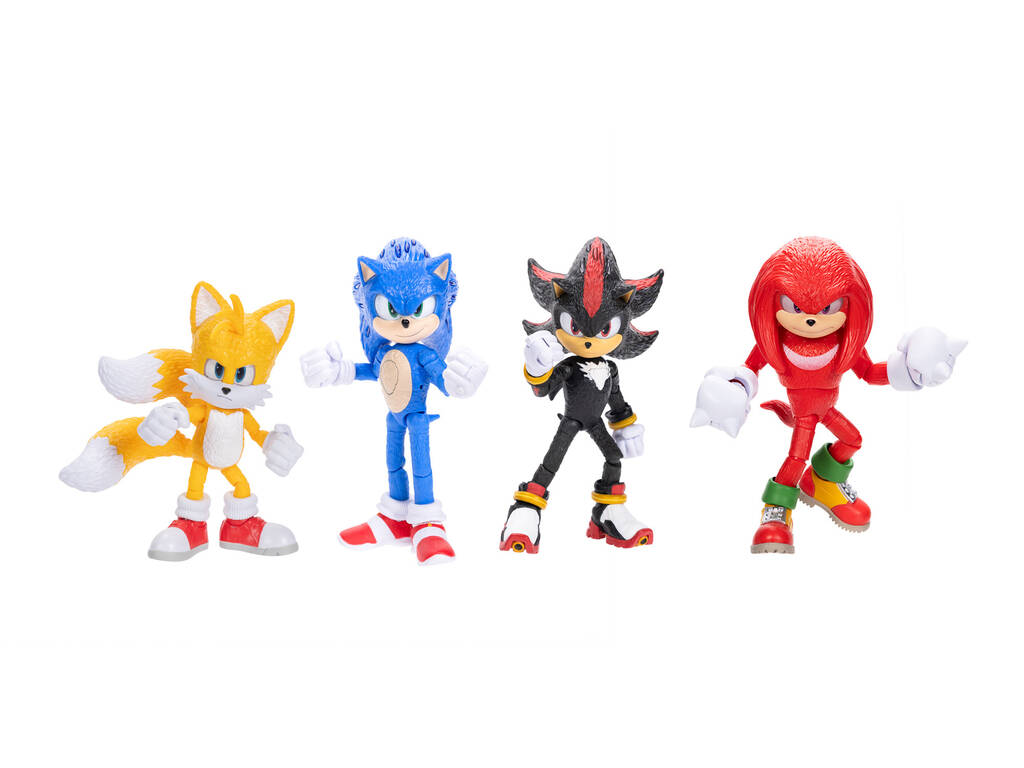 Sonic The Hedgehog 3 Pack 4 Figuras de Ação de 14 cm