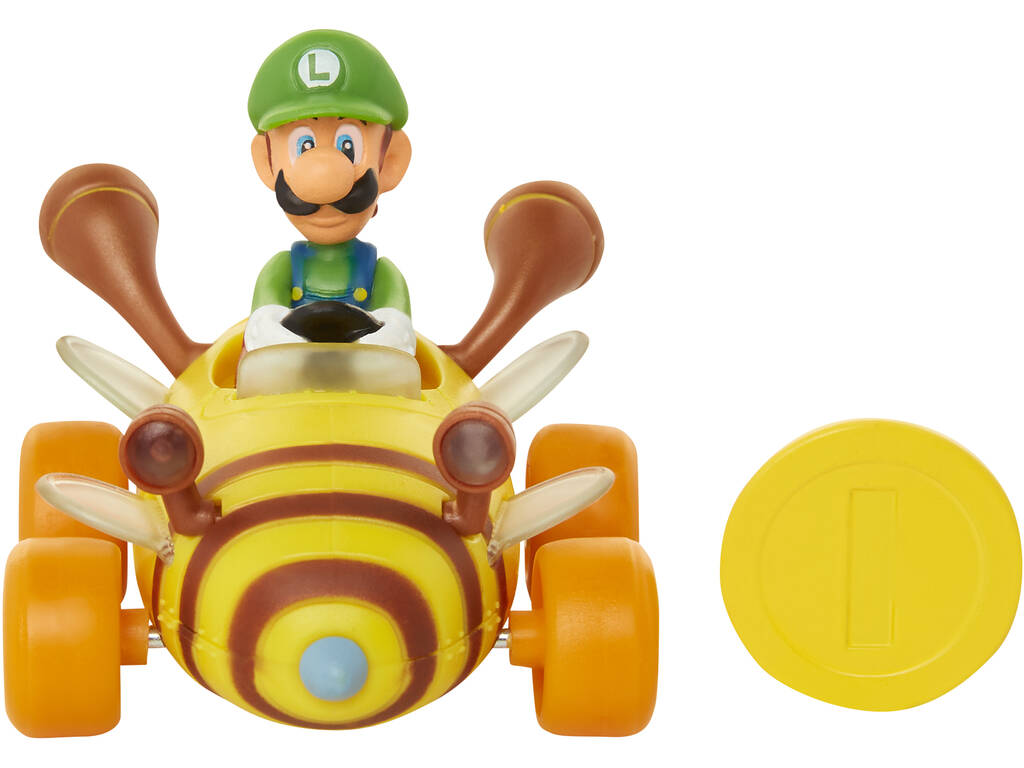 Super Mario Auto Luigi con Moneta di Mariokart