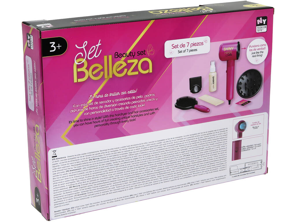 Set di bellezza con asciugacapelli e accessori