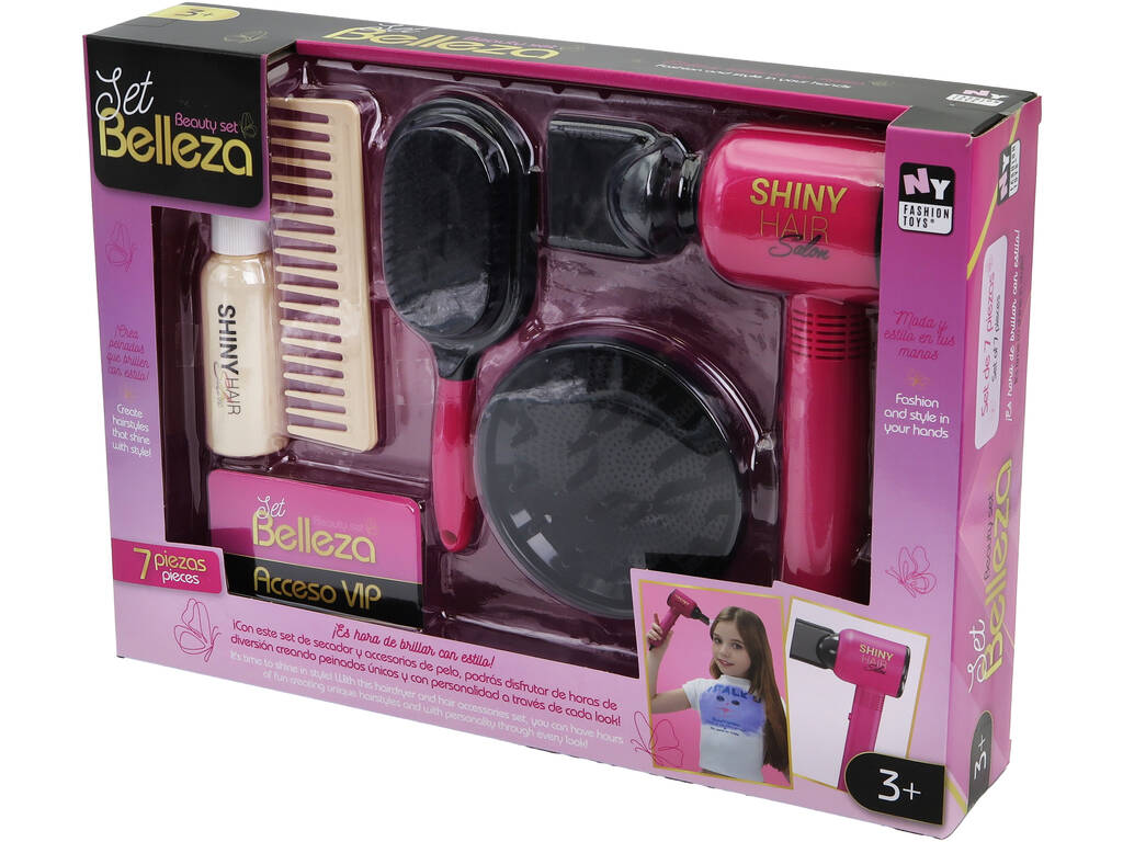 Set di bellezza con asciugacapelli e accessori