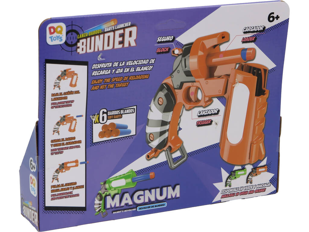 Lanceur de fléchettes Bunder Green Magnum avec 6 fléchettes