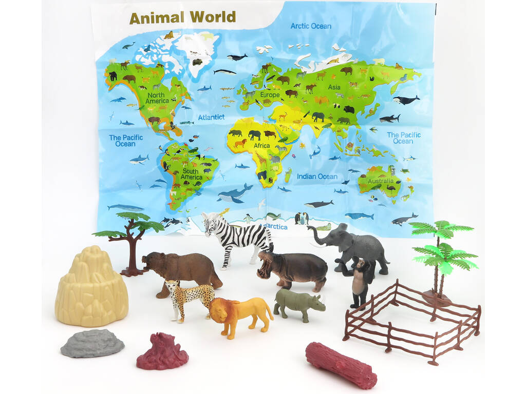 Mondo animale Set animali selvatici con 19 pezzi