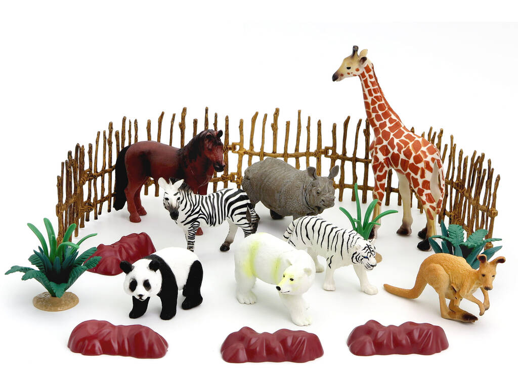 Avventura Animale Set Animali dello Zoo con 29 Pezzi