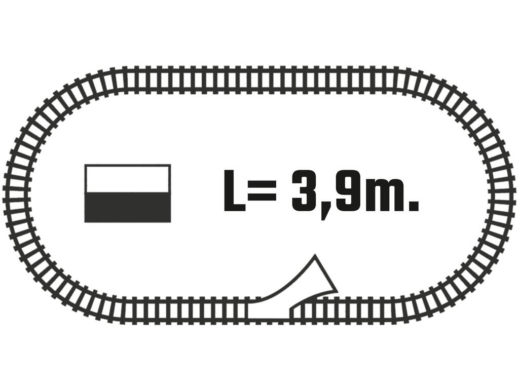 Train électrique transsibérien avec lumière, gare et enrouleur