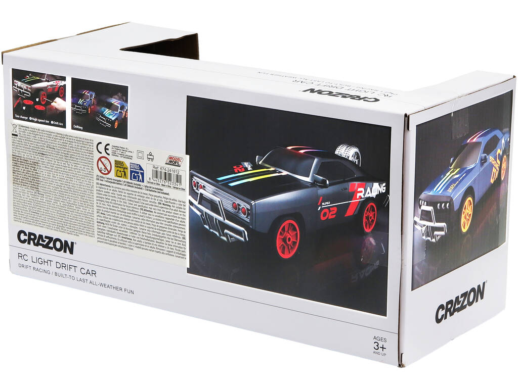 Voiture de drift radiocommandée avec lumière et pièces détachées
