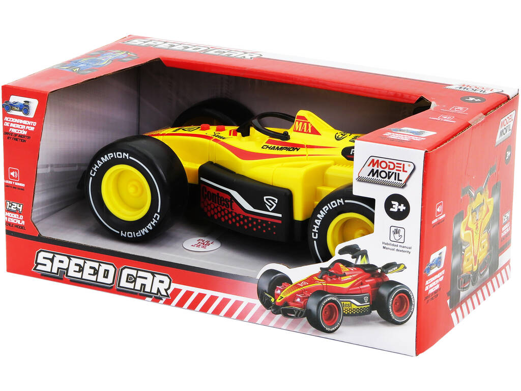Formule 1 Speed Car Jaune avec son et lumière