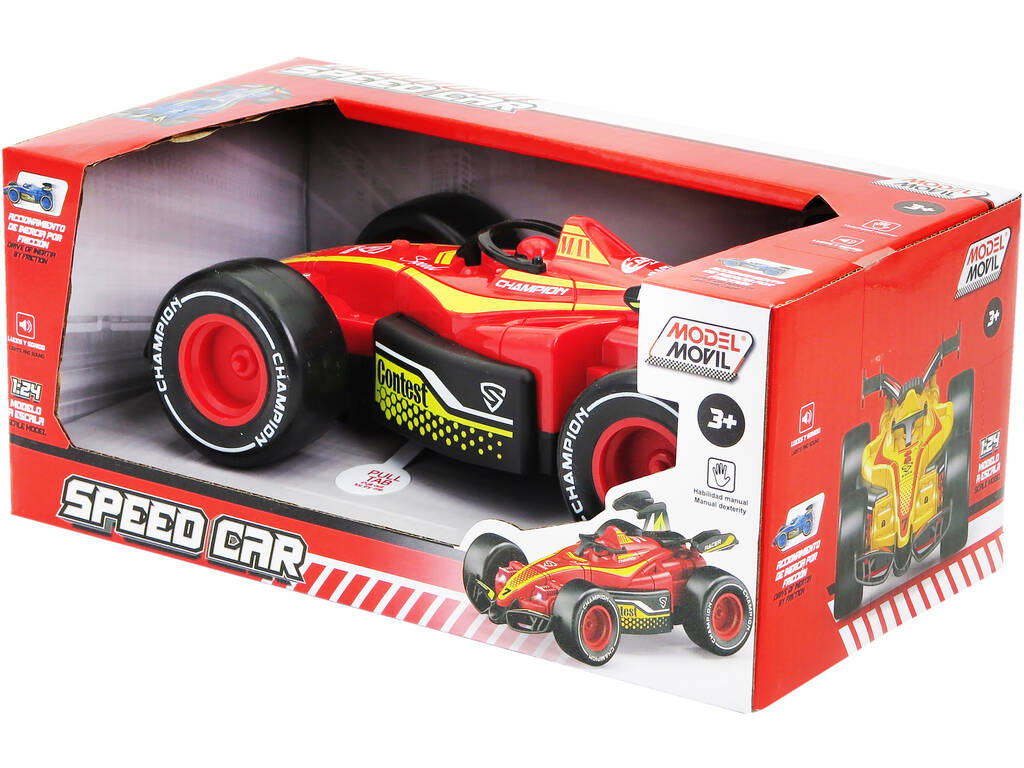 Auto Speed Car Formula 1 rossa con luci e suoni