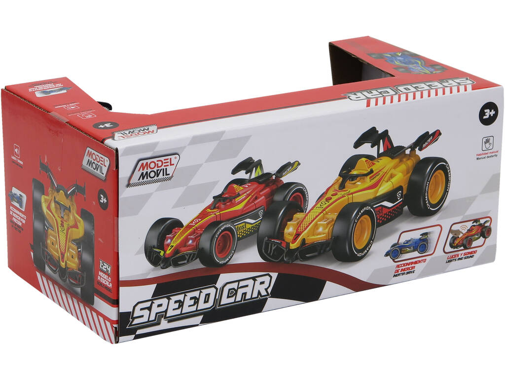 Auto Speed Car Formula 1 rossa con luci e suoni