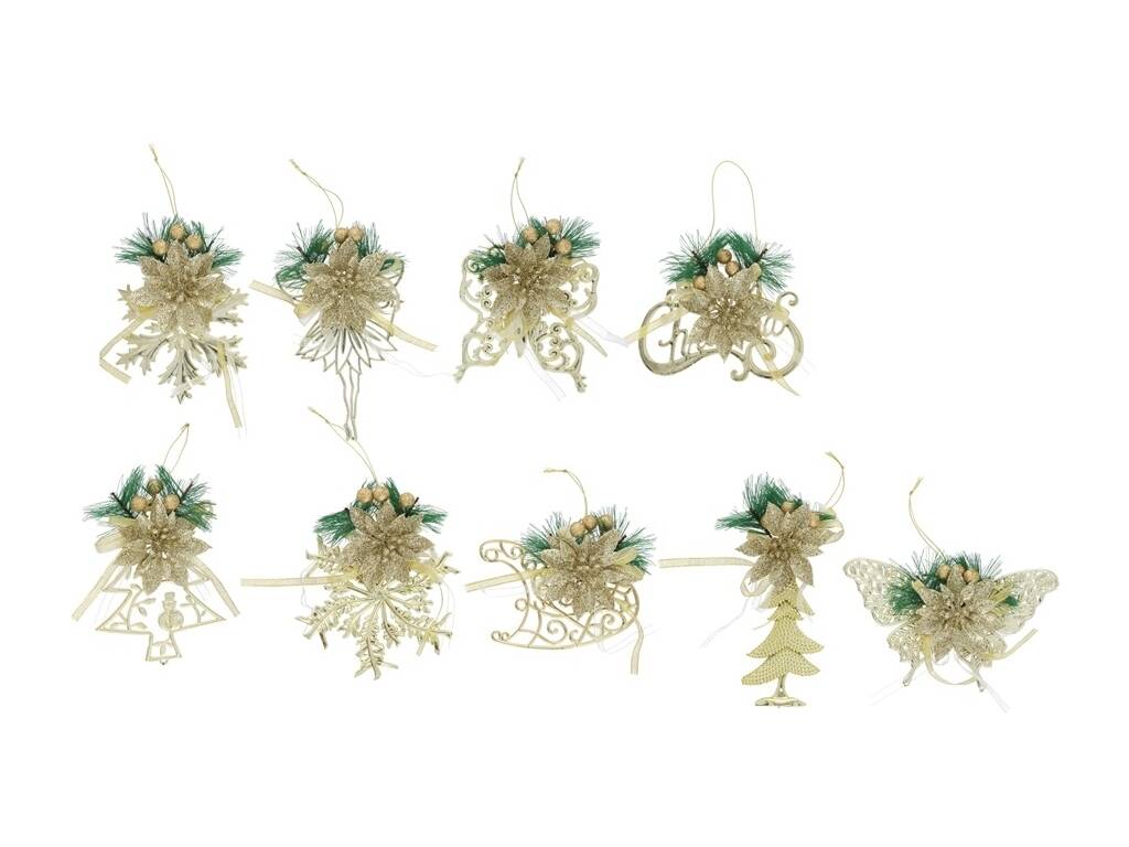 Pendentif ornement de Noël en or