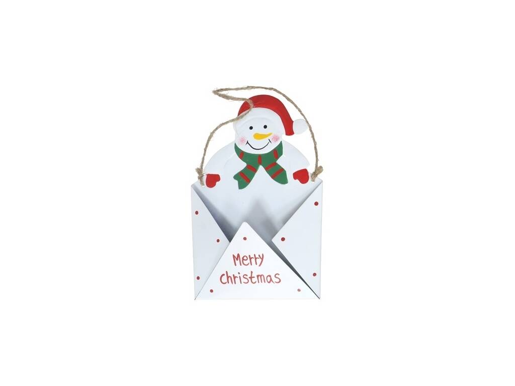 Lettre de Noël Enveloppe Suspension en métal 16 cm