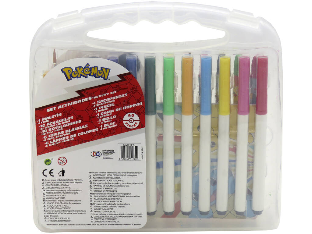 Coffret à dessins Pokémon 40 pièces CYP GS20-40PK