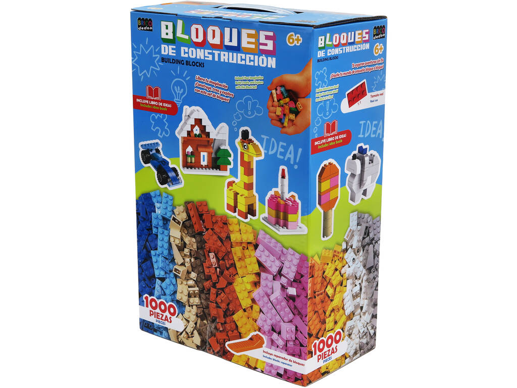 Boîte de blocs de construction avec 1000 pièces