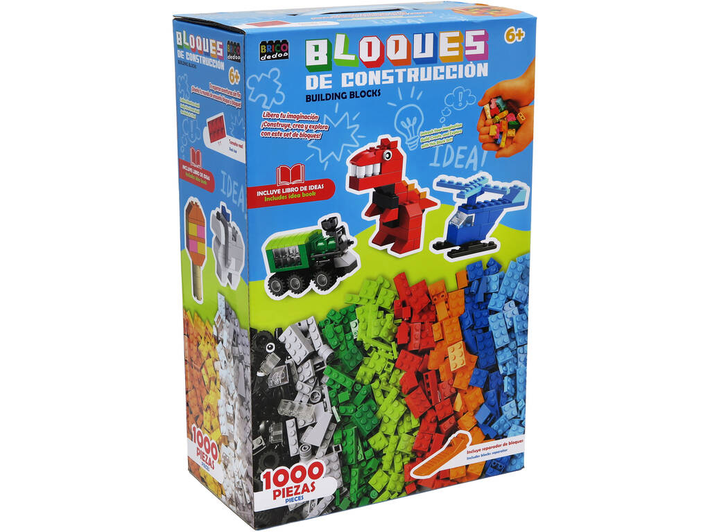 Boîte de blocs de construction avec 1000 pièces