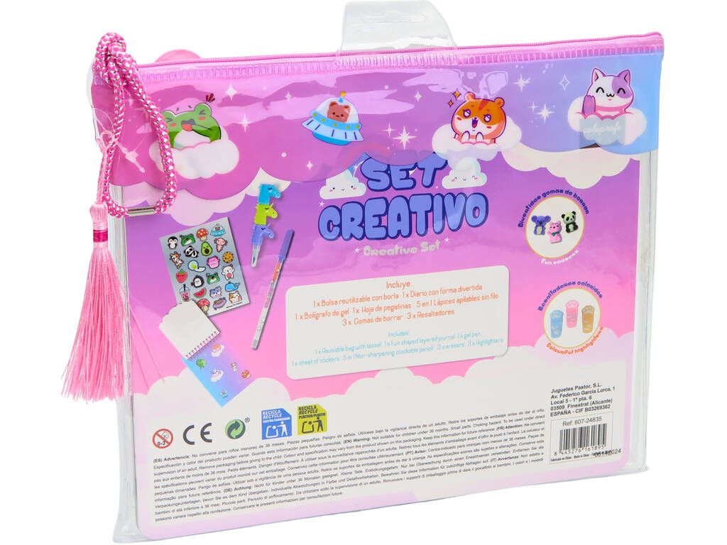 Set creativo con quaderno e accessori