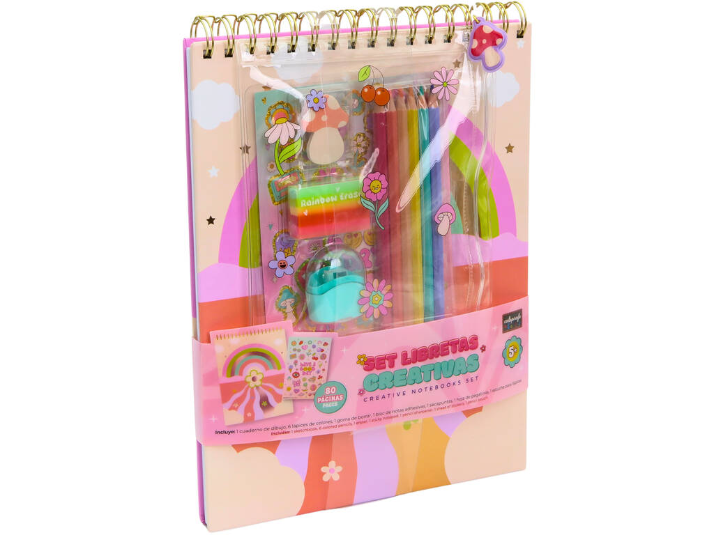 Set Quaderni Creativi con Matite Colorate e Accessori