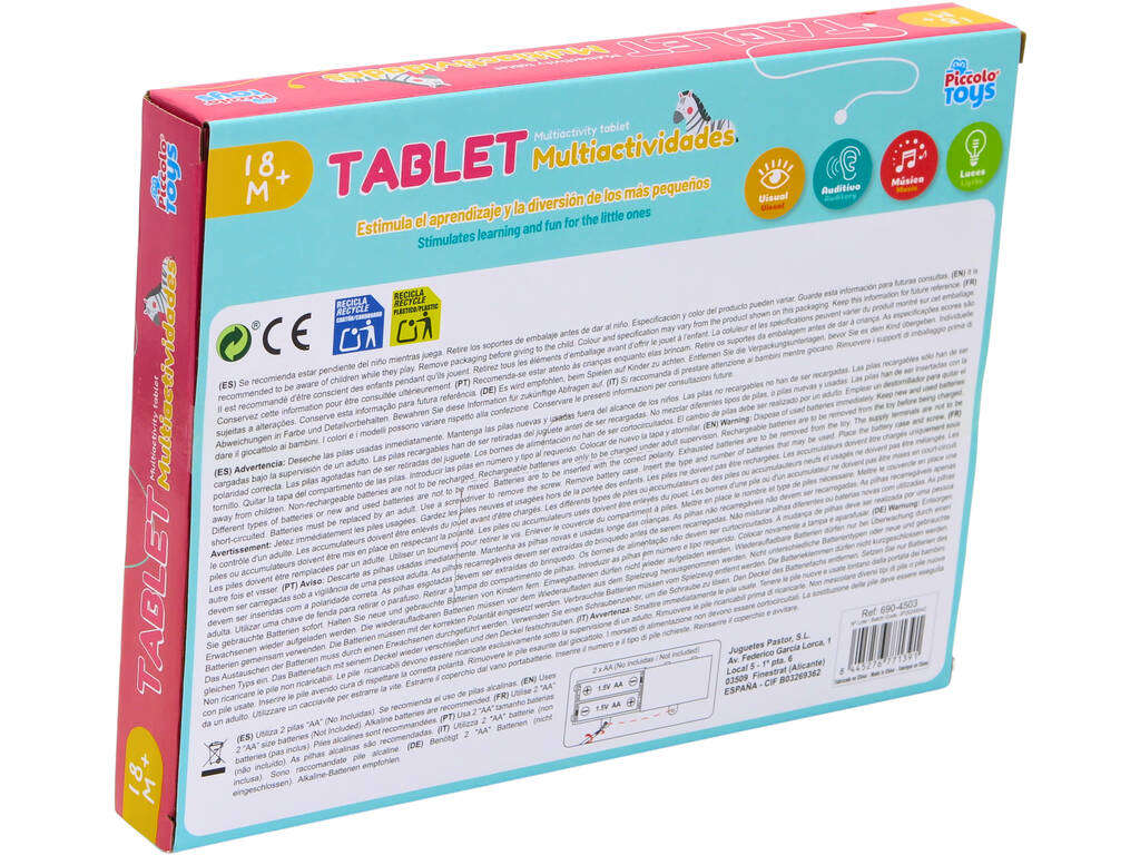 Tablette multi-activités avec écran tactile, lumière et sons