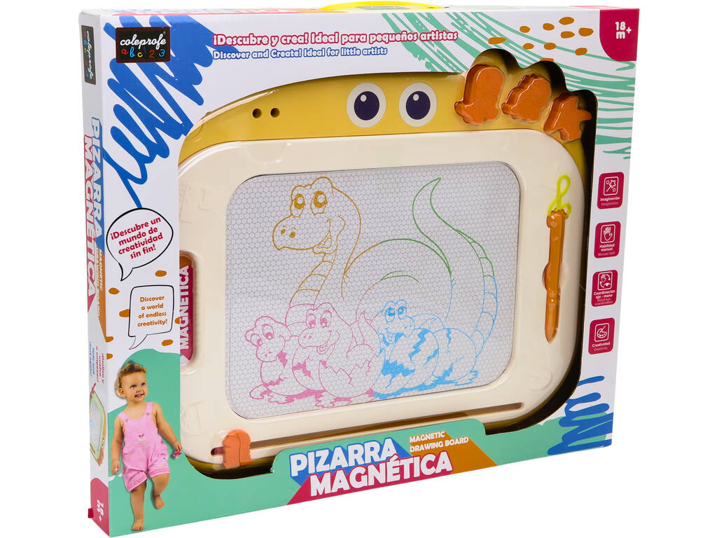 Lavagna magnetica Dinosauro arancione