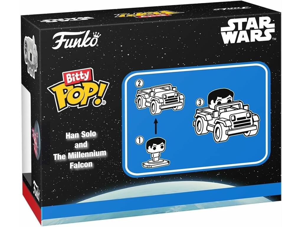 Funko Pop Bitty Rides Star Wars Han Solo et le Faucon Millenium