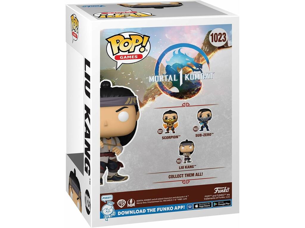 Funko Pop Games Mortal Kombat 1 Figure Liu Kang
