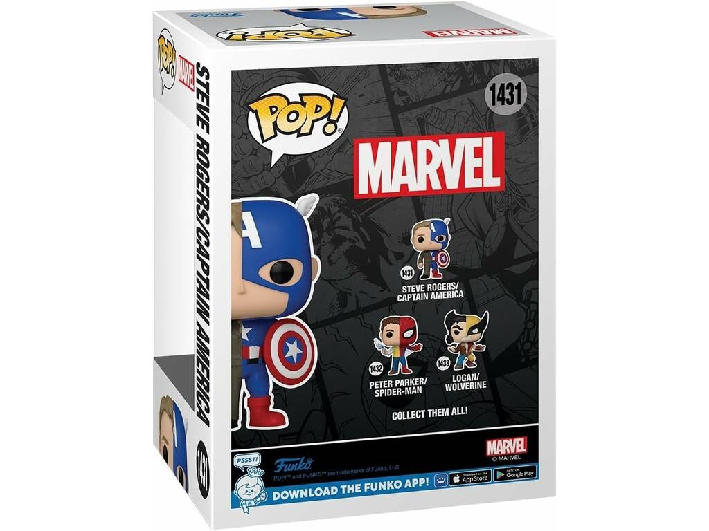 Figura Funko Pop Marvel Steve Rogers e Capitan America