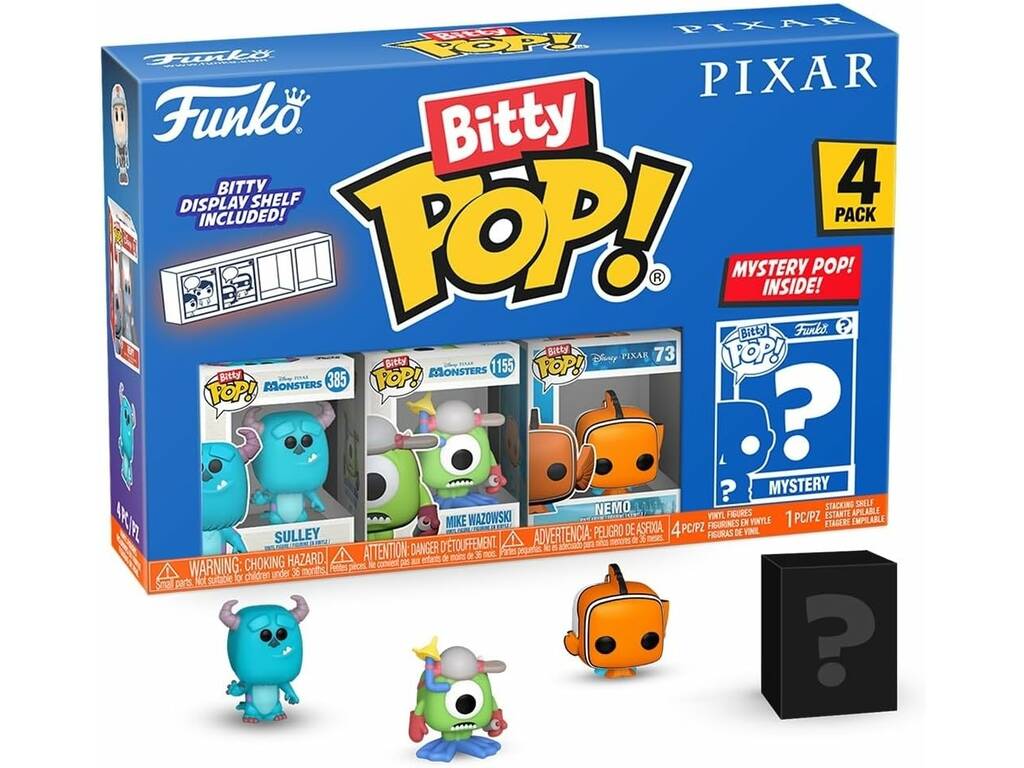 Funko Pop Bitty Pixar Pack 4 Mini Figure con Nemo