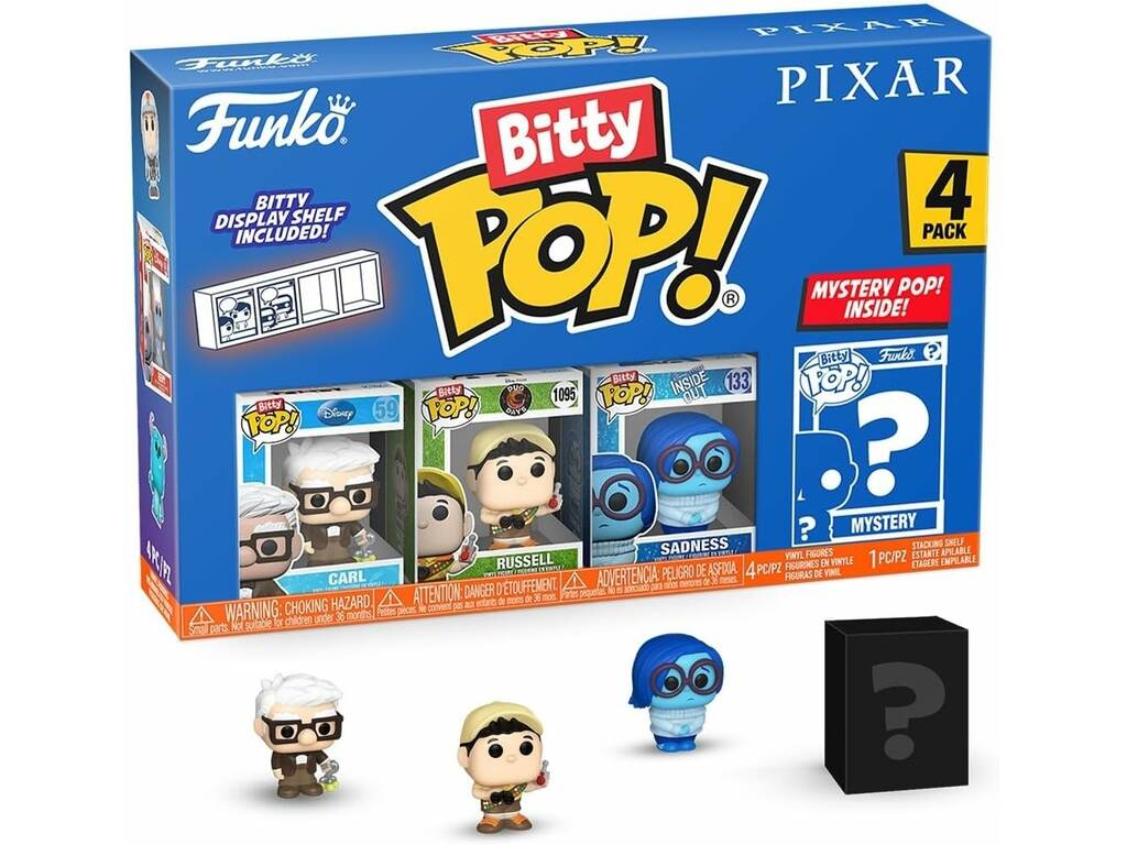 Funko Pop Bitty Pixar Pack 4 Mini Figure con Tristezza