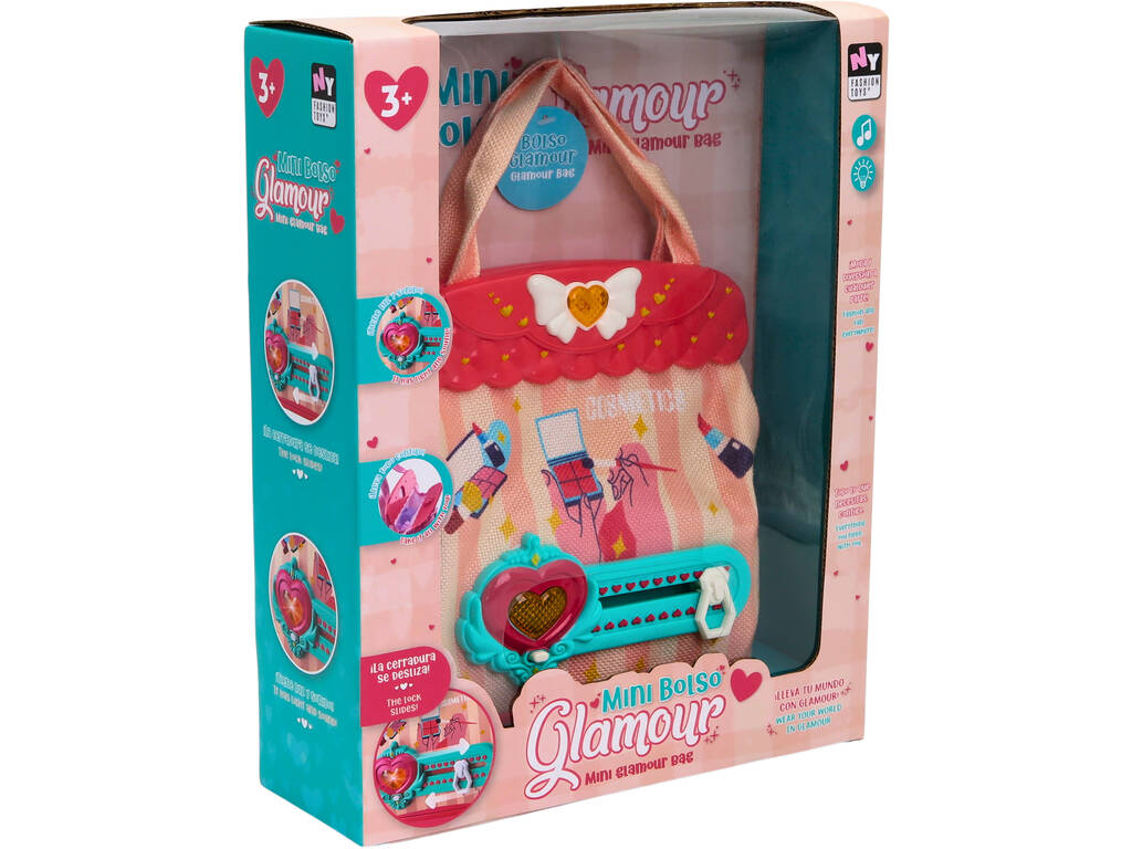 Mini sac Glamour rose avec son et lumière