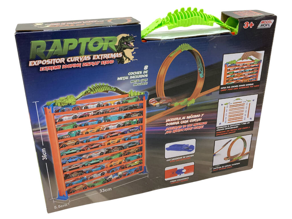 Valigetta porta auto Raptor con looping e 8 auto